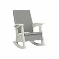 Suncast Elements Rocking Chair with Storage and Two-Tone Dove Gray and Ice Cube collection BMRC1020